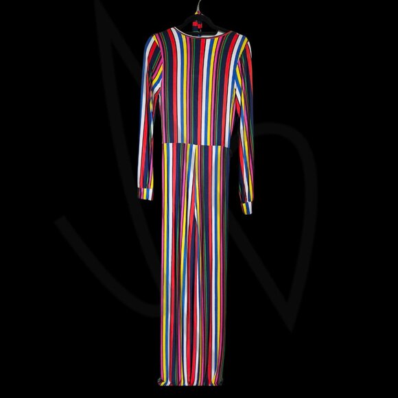 Fashion Nova Rainbow Stripe Wide-Leg Jumpsuit-XL - Picture 2 of 4